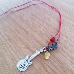 Guitar Necklace/bracelet/anklet (bittersweet)