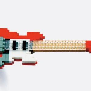 Nanoblock_electric Red Guitar
